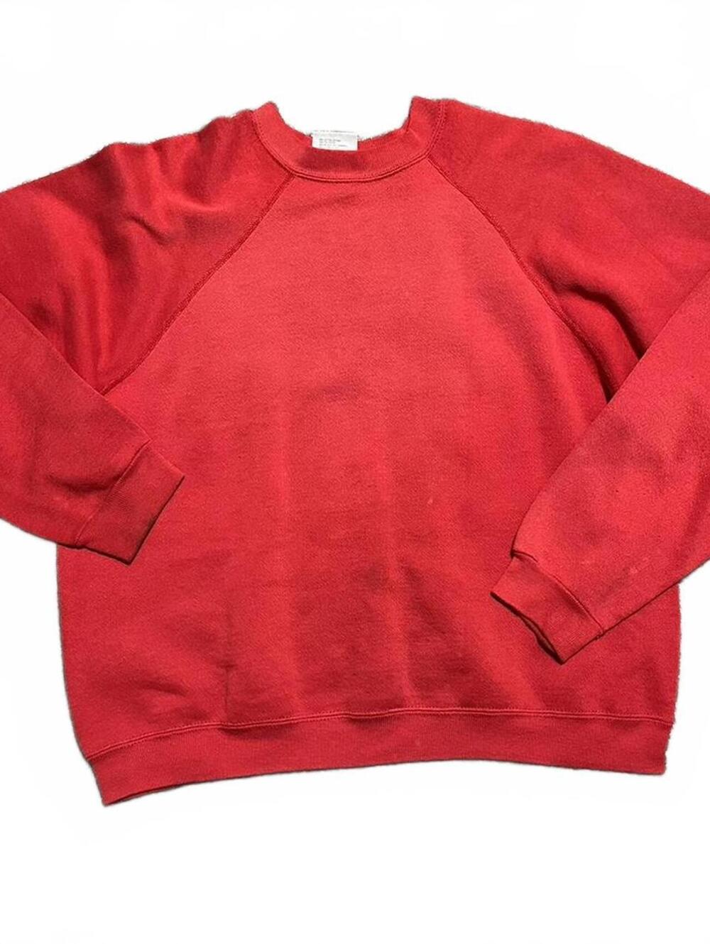 Vintage Tultex Red Blank Crewneck Size Large
